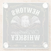 オールドムーンシャインウイスキーラベルADD PHOTO Family Name ガラスコースター (裏面)