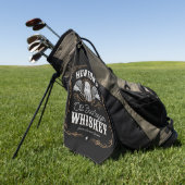 オールドムーンシャインウイスキーラベルADD PHOTO Family Name ゴルフタオル (グリーン)