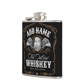 オールドムーンシャインウイスキーラベルADD PHOTO Family Name フラスク (左)