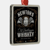 オールドムーンシャインウイスキーラベルADD PHOTO Family Name メタルオーナメント (右)