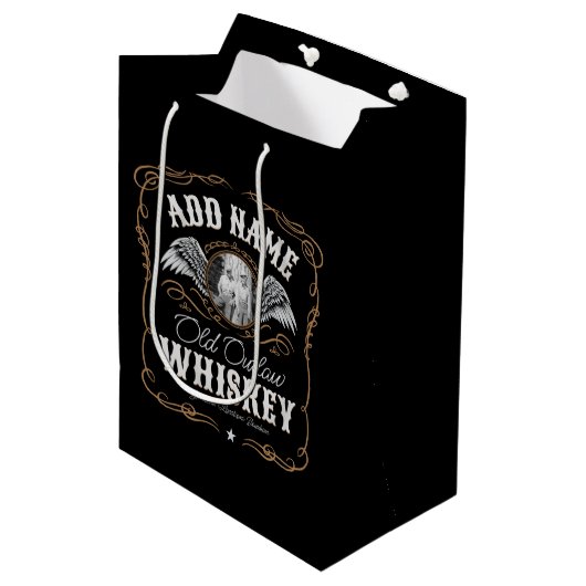 オールドムーンシャインワイスキーラベル 写真を追加 家族名 ミディアムペーパーバッグ (正面アングル)