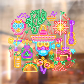 オールドメキシコシンコデマヨフェイクネオンライト ウィンドウサイン (シート2)