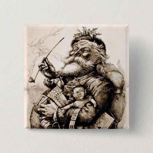 オールドメリーサンタクロース 缶バッジ (正面)