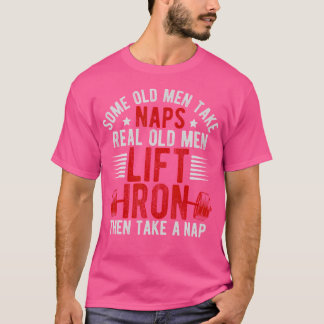 オールドメンゲグトレーニングジムフィットネスエクササイズウエイトリフ Tシャツ