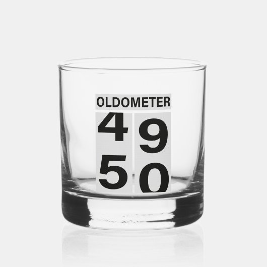 オールドメータ50誕生日 ウイスキーグラス (正面)