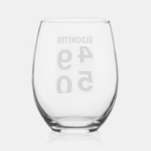 オールドメータ50誕生日 ステムなしワイングラス (裏面)