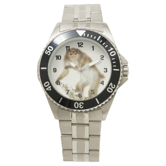 オールドモンキーとさくらんぼ（秋） 腕時計 (正面)