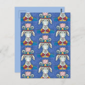 オールドヤギおじさんサム農園おもしろい愛国的なヤギ ポストカード (正面/裏面)