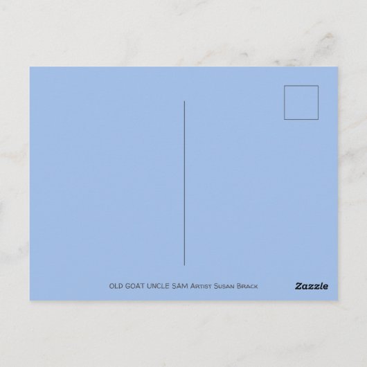 オールドヤギおじさんサム農園おもしろい愛国的なヤギ ポストカード (裏面)