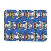 オールドヤギおじさんサム農園おもしろい愛国的なヤギ マグネット (横)