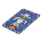 オールドヤギおじさんサム農園おもしろい愛国的なヤギ マグネット (左側)