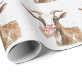 オールドヤギ誕生日ユーモアヤギ農場動物 ラッピングペーパー (ロールコーナー)