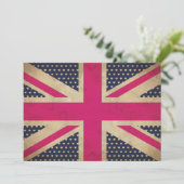オールドユニオンジャックインピンク旗招待状 招待状 (スタンド正面)