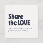 オールドユニークホワイトブルーはっきりしたサロン 紹介カード (正面)