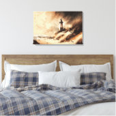 オールドライトハウスファインアート油絵 キャンバスプリント (インサイチュ (寝室))