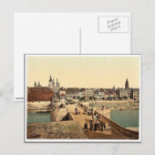 オールドライン橋（オールドメイン橋）と町 ポストカード (正面/裏面)