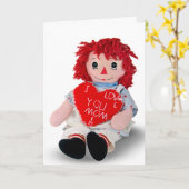 オールドラグドール誕生日 カード (黄色い花)