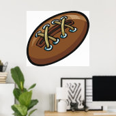 オールドラグビーボール ポスター (ホームオフィス)