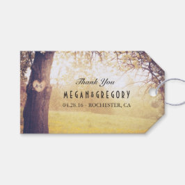 オールドラブツリー素朴結婚の感謝 ギフトタグ