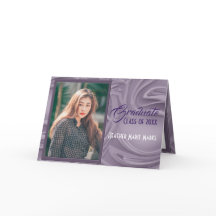 オールドラベンダー卒業写真パーティの招待状