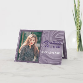 オールドラベンダー卒業写真パーティの招待状 招待状