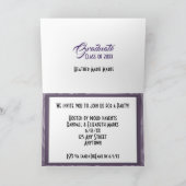 オールドラベンダー卒業写真パーティの招待状 招待状 (内部)