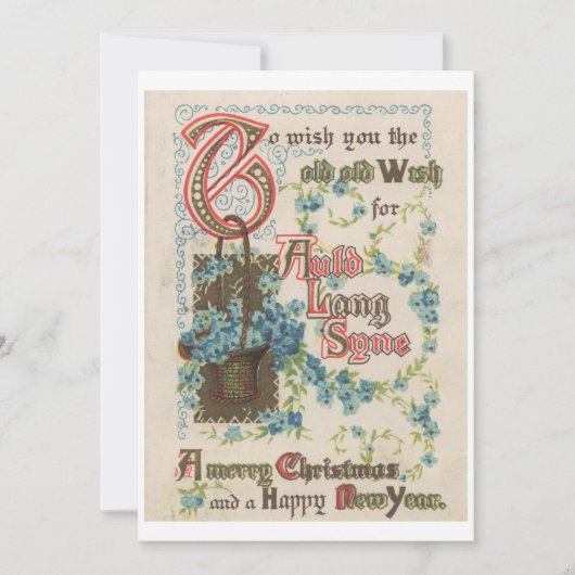 オールドランサイン、クリスマス、ニューミュージック 1914 ヴィンテージ シーズンカード (正面)