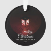 オールドランタンライトメリークリスマススクリプトファミリー オーナメント (正面)