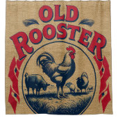 オールドルースターバーラップスタイル シャワーカーテン (正面)