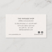 オールドレザージャケットヴィンテージの古着 名刺 (裏面)