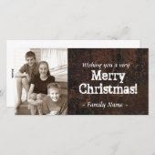 オールドレザーフォトクリスマスカード シーズンカード (正面/裏面)