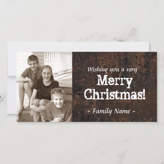 オールドレザーフォトクリスマスカード シーズンカード (正面)
