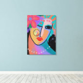 オールドレスアップ抽象芸術デジタルポートレート キャンバスプリント (インサイチュ (ウッドフロア))