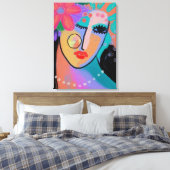 オールドレスアップ抽象芸術デジタルポートレート キャンバスプリント (インサイチュ (寝室))