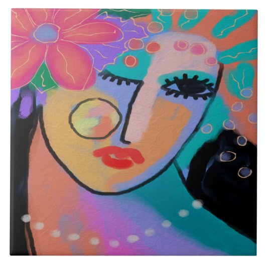 オールドレスアップ抽象芸術デジタルポートレート タイル (正面)