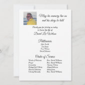 オールドレッドトラクター葬儀プログラム 招待状 (裏面)