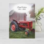 オールドレッドトラクター葬儀プログラム 招待状 (スタンド正面)
