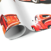 オールドレッドトラックラッピング紙 ラッピングペーパー (ロールコーナー)