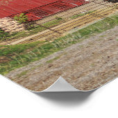 オールドレッドバーンと馬の色16x20 ポスター (角)