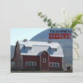 オールドレッドバーンカントリースタイルホーダウンバーンリージング 招待状 (スタンド正面)