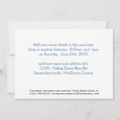 オールドレッドバーンカントリースタイルホーダウンバーンリージング 招待状 (裏面)