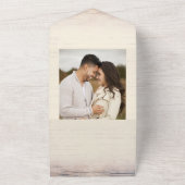 オールドレッドバーンカントリー素朴ウェディング オールインワン招待状 (外側)