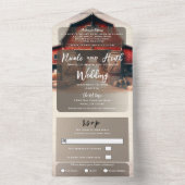 オールドレッドバーンカントリー素朴ウェディング オールインワン招待状 (内側)