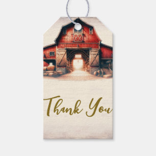 オールドレッドバーンカントリー素朴ウェディング ギフトタグ