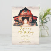 オールドレッドバーンカントリー素朴バースデーパーティー 招待状 (スタンド正面)