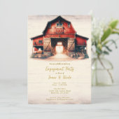 オールドレッドバーンカントリー素朴婚約パーティ 招待状 (スタンド正面)