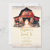 オールドレッドバ素朴ンカントリースウィート16パーティー 招待状 (正面)