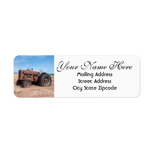 オールドレッドファームトラクター差出人住所 ラベル (正面)