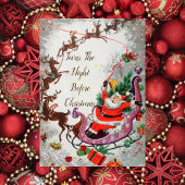 オールドレッドヴィンテージサンタクロース飛んでいるトナディースレー カード