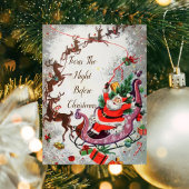 オールドレッドヴィンテージサンタクロース飛んでいるトナディースレー ポストカード